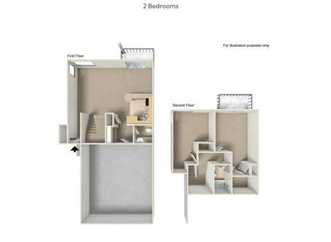 A diagram shows a two bedroom apartment layout.